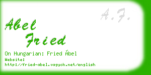 abel fried business card