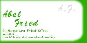 abel fried business card